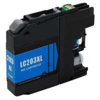 Compatible Brother LC203C ink cartridge, high yield, cyan