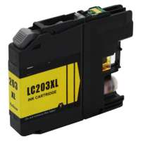 Compatible Brother LC203Y ink cartridge, high yield, yellow