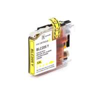 Compatible Brother LC205Y ink cartridge, super high yield, yellow