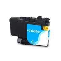 Compatible inkjet cartridge for Brother LC3033C - super high yield cyan