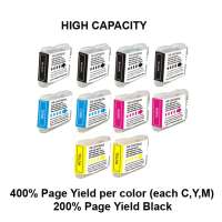 Compatible Brother LC51 ink cartridges, 10 pack