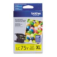 Brother LC75Y original ink cartridge, high yield, yellow