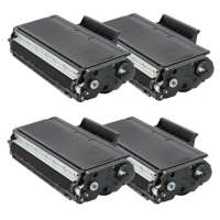 Compatible Brother TN580 toner cartridges, high yield, 4 pack