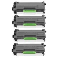 Compatible Brother TN850 toner cartridges, 8000 each pages, high yield, toner cartridges - black - 4-pack