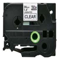 Compatible Brother TZe-161 label tape, 36 mm, black on clear