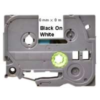 Compatible Brother TZe-211 label tape, 6 mm, black on white