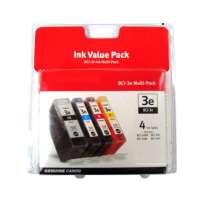 Canon BCI-3 OEM ink cartridges, 4 pack