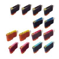 Compatible Canon BCI-6 ink cartridges, 14 pack
