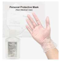 PPE Bundle Value Pack (includes 2oz hand sanitizer, KN95 Disposable Mask, and a pair of Vinyl Gloves) - MINIMUM 50 purchase required