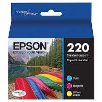 Epson 220 OEM ink cartridges, T220520, 3 pack