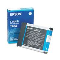 Epson T483011 OEM ink cartridge, cyan