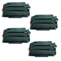 Compatible HP CE255X (55X) toner cartridges - JUMBO (extra high) capacity - 4-pack