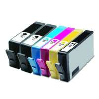 Remanufactured HP 564XL ink cartridges, high yield, 6 pack