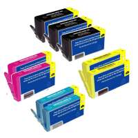 Remanufactured HP 564XL ink cartridges, high yield, 9 pack