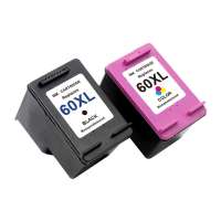 Remanufactured HP 60XL ink cartridges, 2 pack