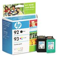 HP 92, 93, C9513FN OEM ink cartridges, 2 pack