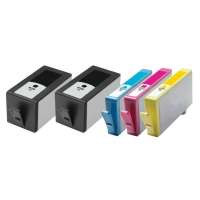 Remanufactured HP 920XL ink cartridges, high yield, 5 pack