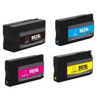 Remanufactured HP 952XL ink cartridges, high yield, 4 pack