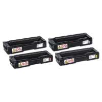 Compatible Ricoh 406475 / 406476 / 406477 / 406478 / Type SPC310HA toner cartridges - 4-pack