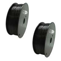 2 PACK bison3D Filament for 3D Printing, 1.75mm, 1kg/roll, Black (ABS)