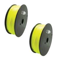2 PACK bison3D Filament for 3D Printing, 1.75mm, 1kg/Roll, Yellow (ABS)