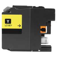Compatible Brother LC10EY ink cartridge, super high yield, yellow