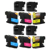 Compatible Brother LC207, LC205 ink cartridges, super high yield, 10 pack
