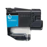 Compatible inkjet cartridge for Brother LC501XLC - high yield cyan