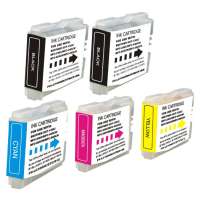 Compatible Brother LC51 ink cartridges, 5 pack