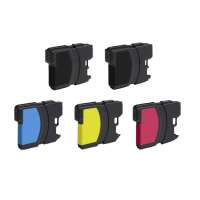 Compatible Brother LC61 ink cartridges, 5 pack