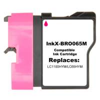 Compatible Brother LC65HYM ink cartridge, high yield, magenta
