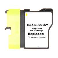 Compatible Brother LC65HYY ink cartridge, high yield, yellow