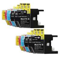 Compatible Brother LC75 ink cartridges, high yield, 10 pack