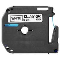 Compatible label tape for Brother M-K231 - black on white