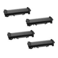 Compatible Brother TN730 toner cartridges - WITH CHIP - black - 4-pack