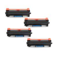 Compatible Brother TN760 toner cartridges - WITH CHIP - High Yield Capacity black - 4-pack