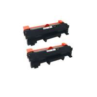 Compatible Brother TN760 toner cartridges - WITH CHIP - jumbo capacity black - 2-pack