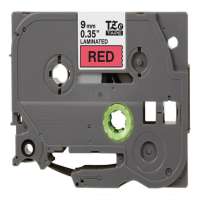 Compatible Brother TZe-421 label tape, 9 mm, black on red