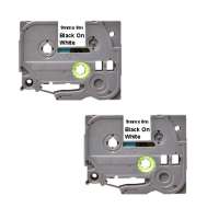 Compatible label tape for Brother TZe-221 - black on white - 2-pack