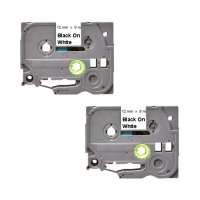 Compatible label tape for Brother TZe-231 - black on white - 2-pack