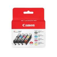 Canon CLI-221 OEM ink cartridges, 4 pack