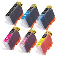 Compatible Canon CLI-8 ink cartridges, 6 pack