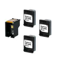3 Plug-In Cartridges for HP 64XL (Black, 3-Plugins with an OEM printhead)