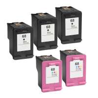 Remanufactured inkjet cartridges Multipack for HP 68 - 5 pack
