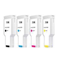 Remanufactured inkjet cartridges Multipack for HP 738 130-ml - 4-pack