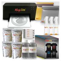 MagicLine ONE Complete HTF Printing Bundle - Includes Printer, Consumables for 800 Shirts