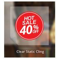 iColor Clear Window Cling Banner 11.6 in x 52 in (295 x 1321mm) - includes 10 pcs