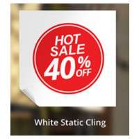 iColor White Window Cling Banner 8 1/2 in x 49.6 in (216 x 1259mm) - includes 10 pcs