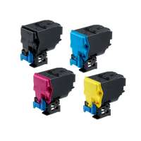 Compatible Konica Minolta TNP27 toner cartridges, 4 pack