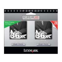 Lexmark 36XL, 18C2230 OEM ink cartridges, 2 pack